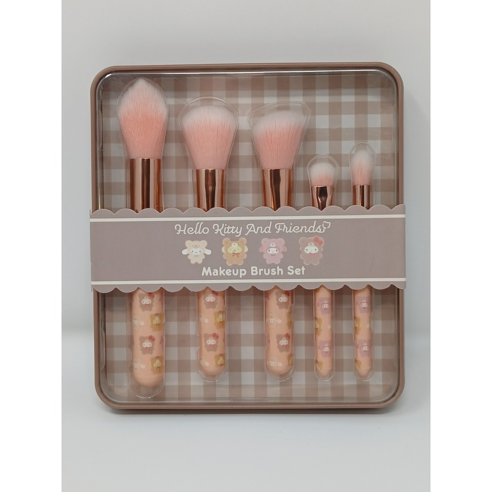 NIP Sanrio Hello Kitty and Friends 5 Makeup Brush Set - Cute Kawaii New Brushes